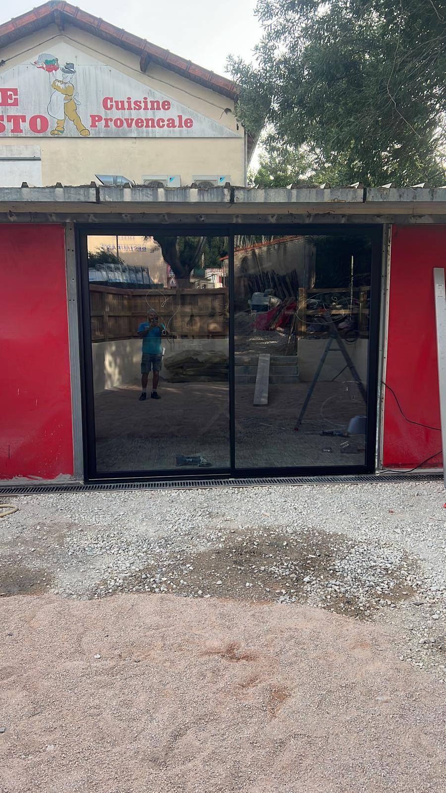 Coulissant deux vantaux deux rails noir 9005