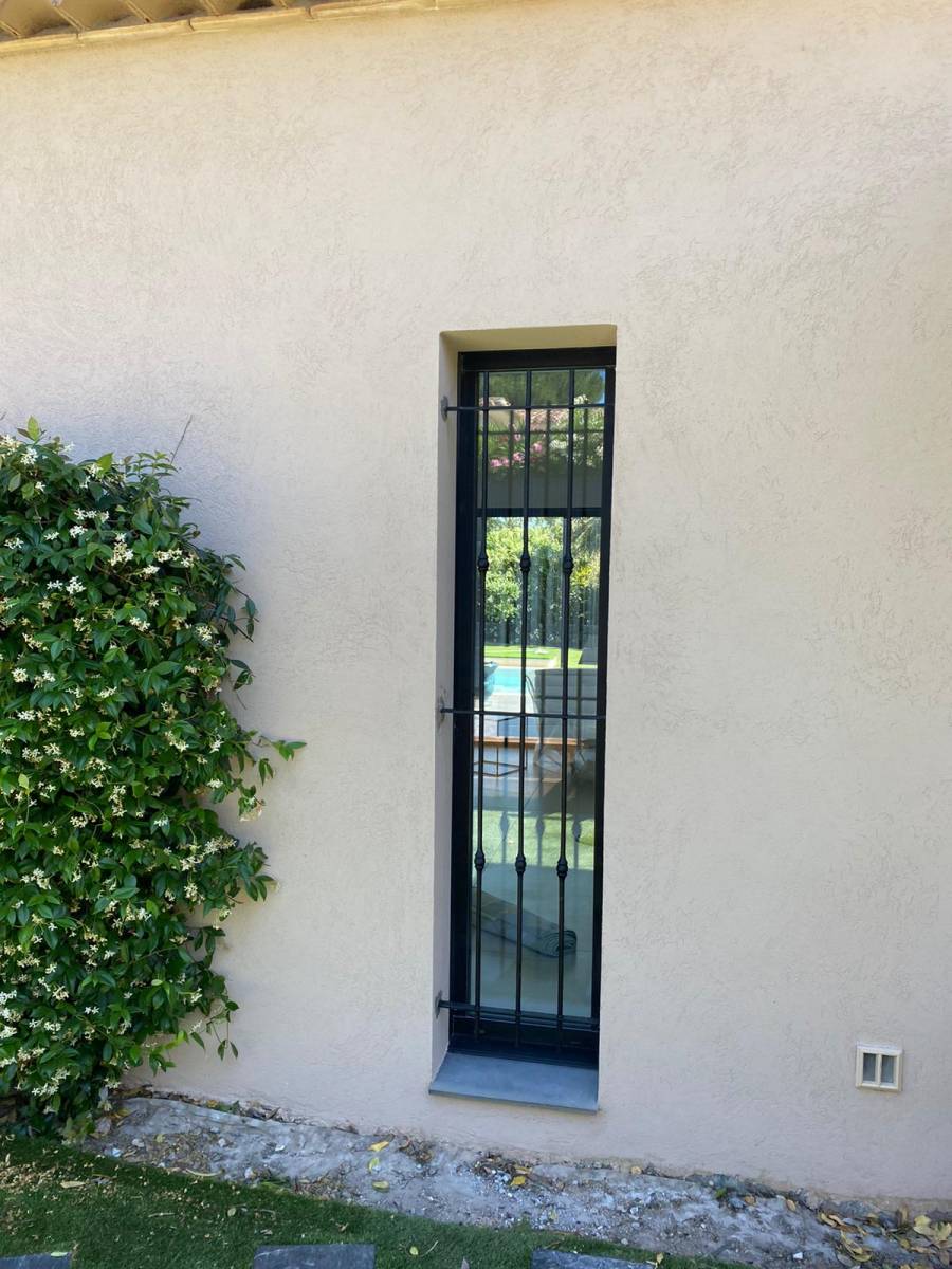 Grille de défense en fer forgé modèle Dromoise 